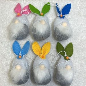 6 Gnome Easter Hanging Ornaments